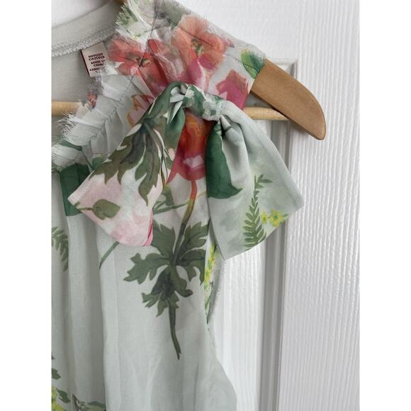 Ted Baker Fairy Top Womens Medium Blouse Floral Artsy Whimsy Soft Romance - Picture 8 of 15